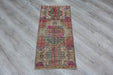 Vintage Hand-Knotted Turkish Wool Rug 42cm x 91cm
