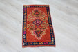 Vintage Hand-Knotted Turkish Wool Rug 44cm x 74cm