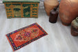 Vintage Hand-Knotted Turkish Wool Rug 44cm x 74cm