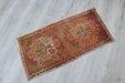 Vintage Hand-Knotted Turkish Wool Rug 46cm x 92cm