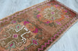 Vintage Hand-Knotted Turkish Wool Rug 46cm x 92cm
