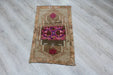 Vintage Hand-Knotted Turkish Wool Rug 51cm x 85cm