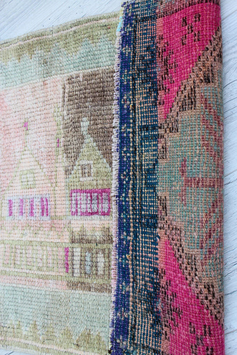 Vintage Hand-Knotted Turkish Wool Rug 56cm x 81cm