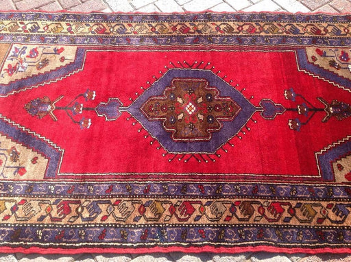 Vintage Hand Knotted Wool Area Rug 216cm x 114cm