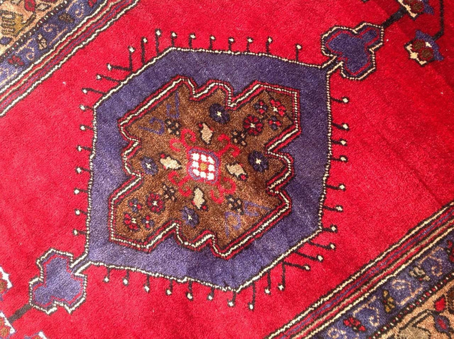 Vintage Hand Knotted Wool Area Rug 216cm x 114cm