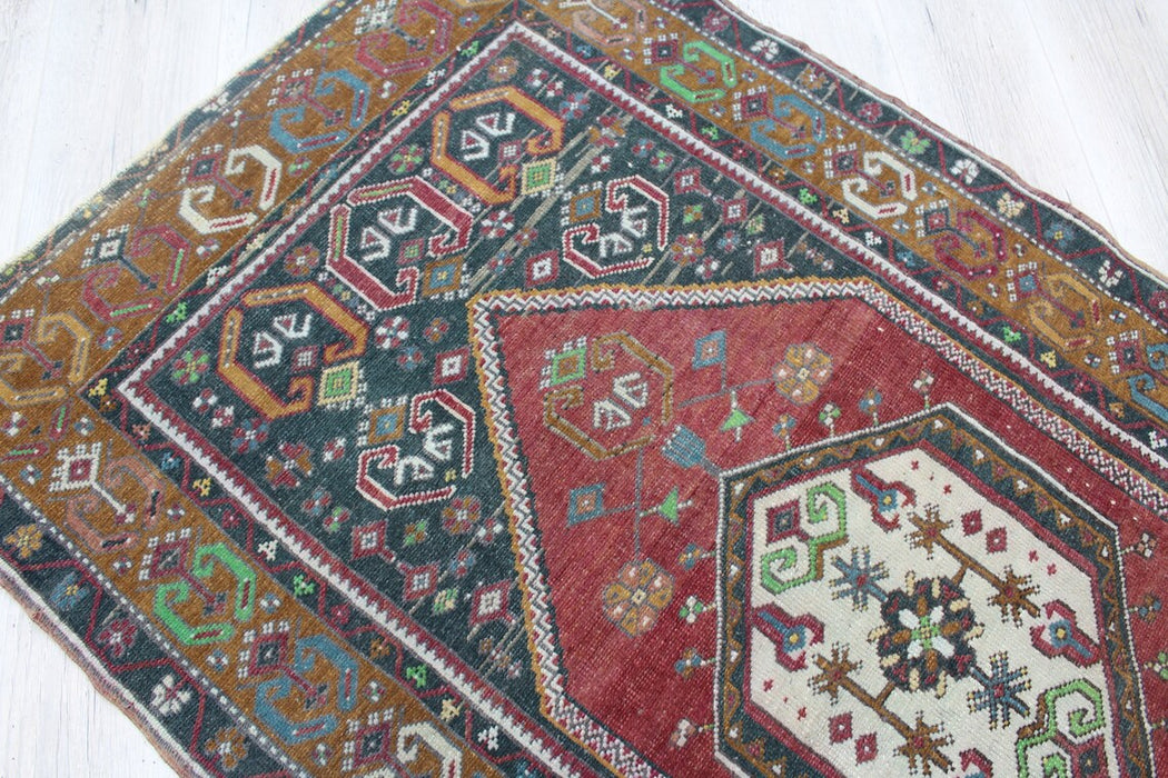 Vintage Hand-Knotted Wool Rug 100 cm x 180 cm