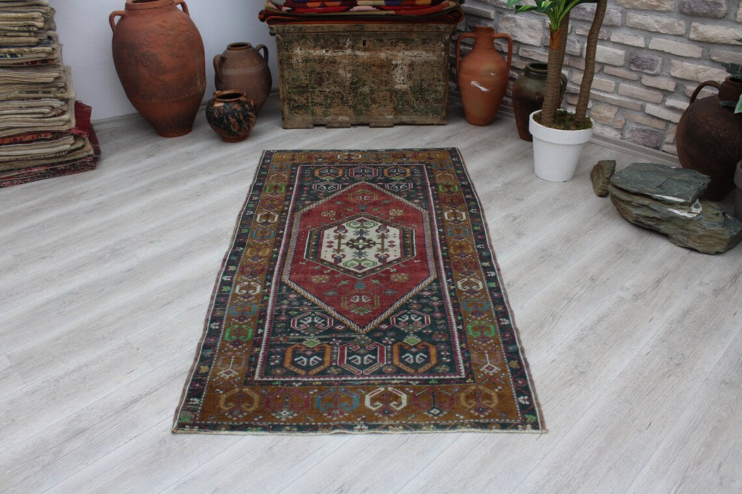 Vintage Hand-Knotted Wool Rug 100 cm x 180 cm
