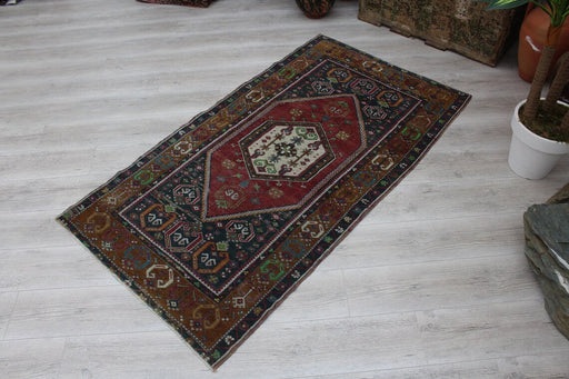 Vintage Hand-Knotted Wool Rug 100 cm x 180 cm
