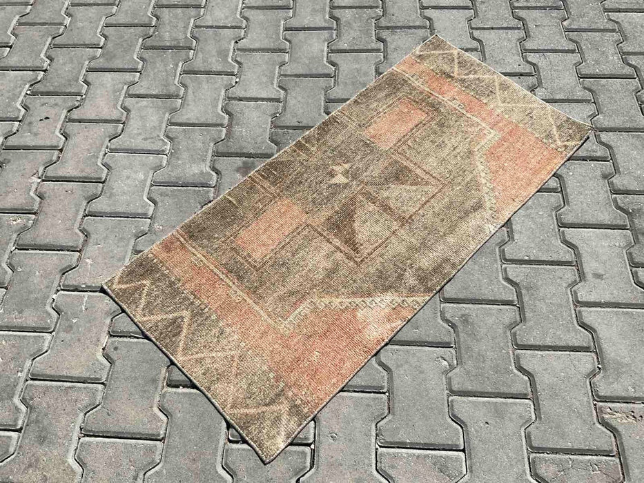 Vintage Hand-Knotted Wool Rug 113cm x 71cm