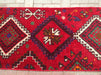 Vintage Hand Knotted Wool Rug 129cm x 63cm Made in Turkey