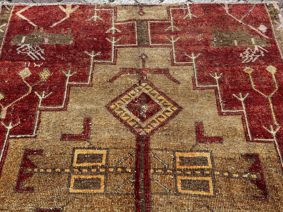 Vintage Hand Knotted Wool Rug 205x151 cm from Turkey