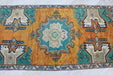 Vintage Hand-Knotted Wool Rug 208cm x 122cm