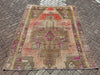 Vintage Hand Knotted Wool Rug 221x180 cm Turkey 1950's