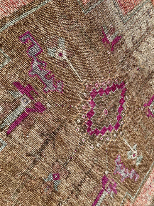 Vintage Hand Knotted Wool Rug 221x180 cm Turkey 1950's