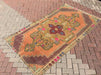 Vintage Hand Knotted Wool Rug 230cm x 130cm From Turkey