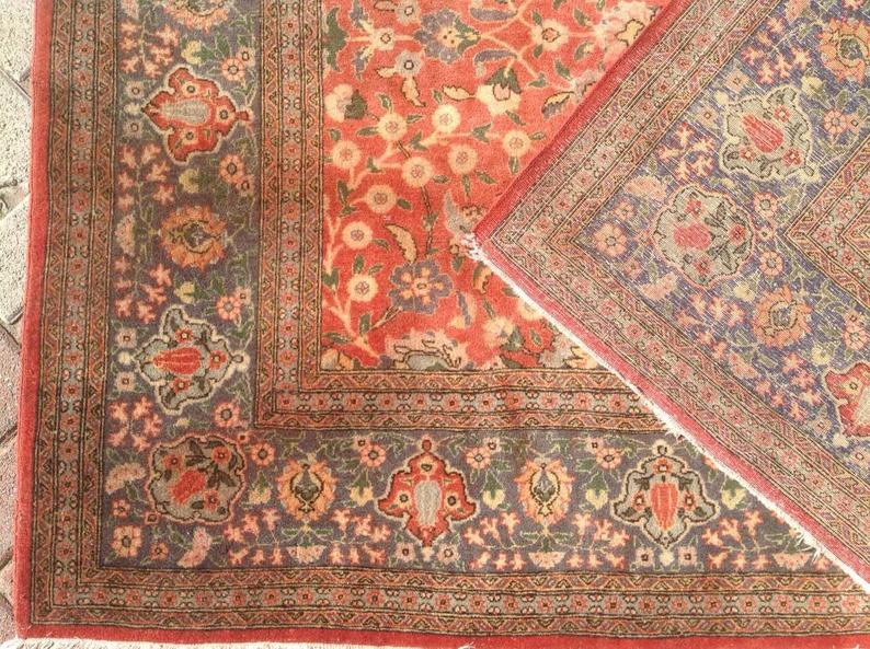 Vintage Hand Knotted Wool Rug 256cm x 170cm Turkey
