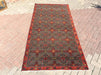 Vintage Hand Knotted Wool Rug 258 cm x 121 cm Turkish Design