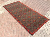 Vintage Hand Knotted Wool Rug 258 cm x 121 cm Turkish Design