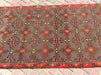Vintage Hand Knotted Wool Rug 258 cm x 121 cm Turkish Design
