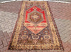 Vintage Hand Knotted Wool Rug 272cm x 129cm Turkey