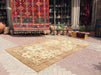 Vintage Hand-Knotted Wool Rug 297cm x 196cm Isparta Turkey