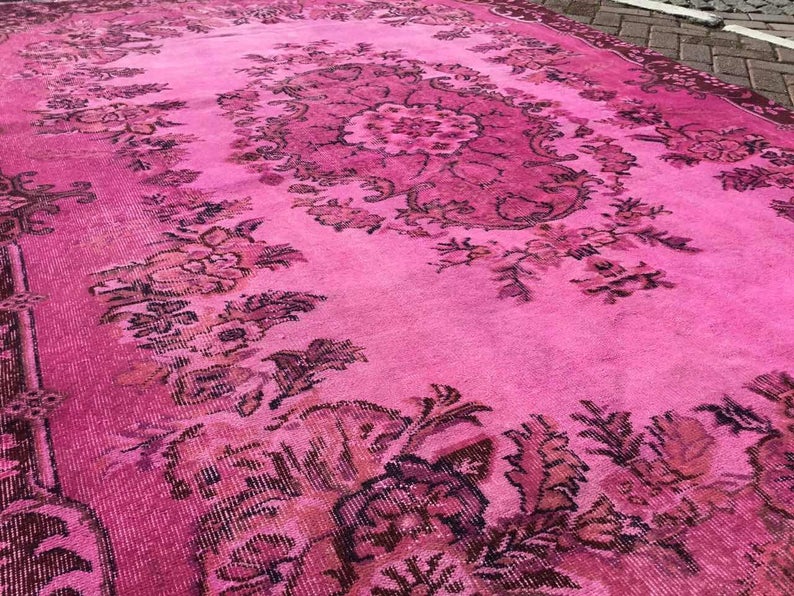 Vintage Hand Knotted Wool Rug 305cm x 204cm From Turkey