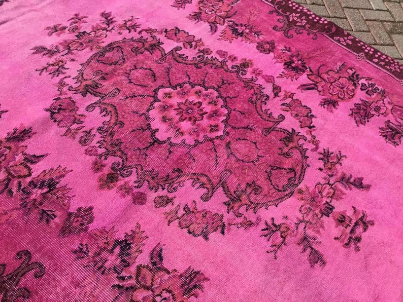 Vintage Hand Knotted Wool Rug 305cm x 204cm From Turkey