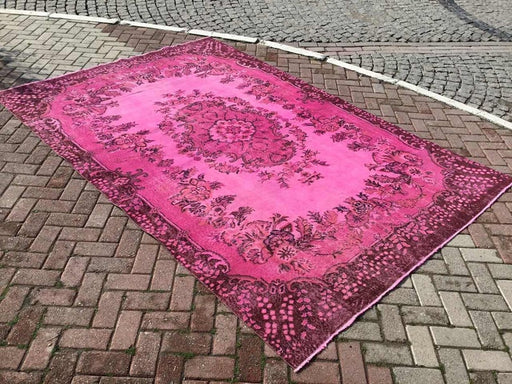 Vintage käsinsolmittu villamatto 305cm x 204cm Turkista