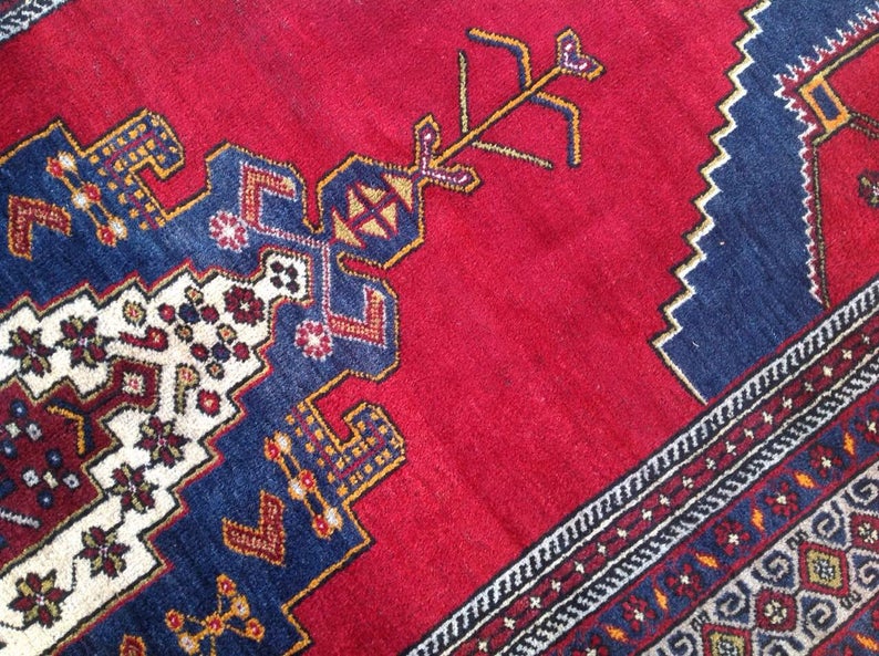 Vintage Hand Knotted Wool Rug 350cm x 150cm Made in Turkey