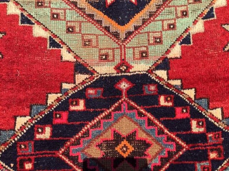 Vintage Hand Knotted Wool Rug 360cm x 188cm Turkish 1950s