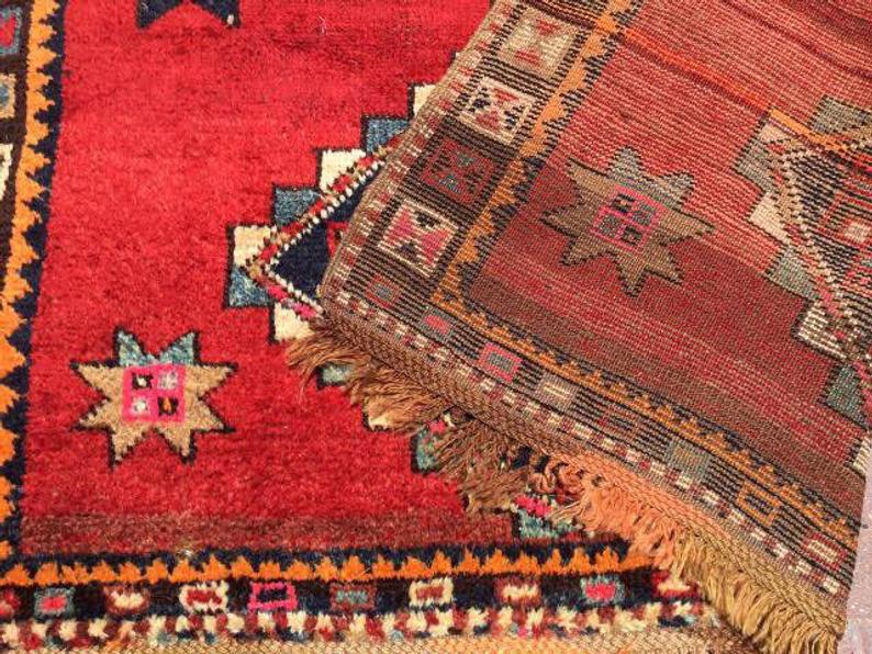 Vintage Hand Knotted Wool Rug 360cm x 188cm Turkish 1950s