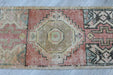 Vintage Hand-Knotted Wool Rug 43cm x 94cm Isparta Turkey
