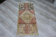Vintage Hand-Knotted Wool Rug 43cm x 94cm Isparta Turkey