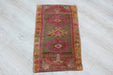Vintage Hand-Knotted Wool Rug 44cm x 73cm from Turkey