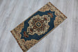 Vintage Hand-Knotted Wool Rug 44x89 cm from Isparta Turkey