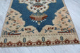 Vintage Hand-Knotted Wool Rug 44x89 cm from Isparta Turkey