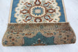 Vintage Hand-Knotted Wool Rug 44x89 cm from Isparta Turkey
