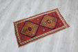 Vintage Hand-Knotted Wool Rug 45 x 85 cm