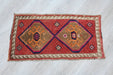 Vintage Hand-Knotted Wool Rug 45 x 85 cm