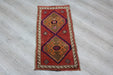 Vintage Hand-Knotted Wool Rug 45 x 85 cm