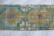 Vintage Hand-Knotted Wool Rug 46cm x 109cm Turquie