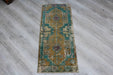 Vintage Hand-Knotted Wool Rug 46cm x 109cm Turquie