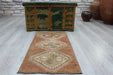 Vintage Hand-Knotted Wool Rug 46cm x 92cm Isparta Turkey