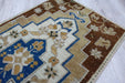 Vintage Hand-Knotted Wool Rug 48cm x 97cm