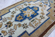 Vintage Hand-Knotted Wool Rug 48cm x 97cm