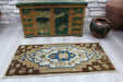 Vintage Hand-Knotted Wool Rug 48cm x 97cm