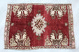 Vintage Hand-Knotted Wool Rug 55cm x 81cm from Turkey