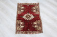 Vintage Hand-Knotted Wool Rug 55cm x 81cm from Turkey