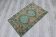 Vintage Hand-Knotted Wool Rug 57cm x 88cm Isparta Turkey