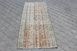 Vintage Hand-Knotted Wool Rug 89 x 193 cm Isparta Turkey